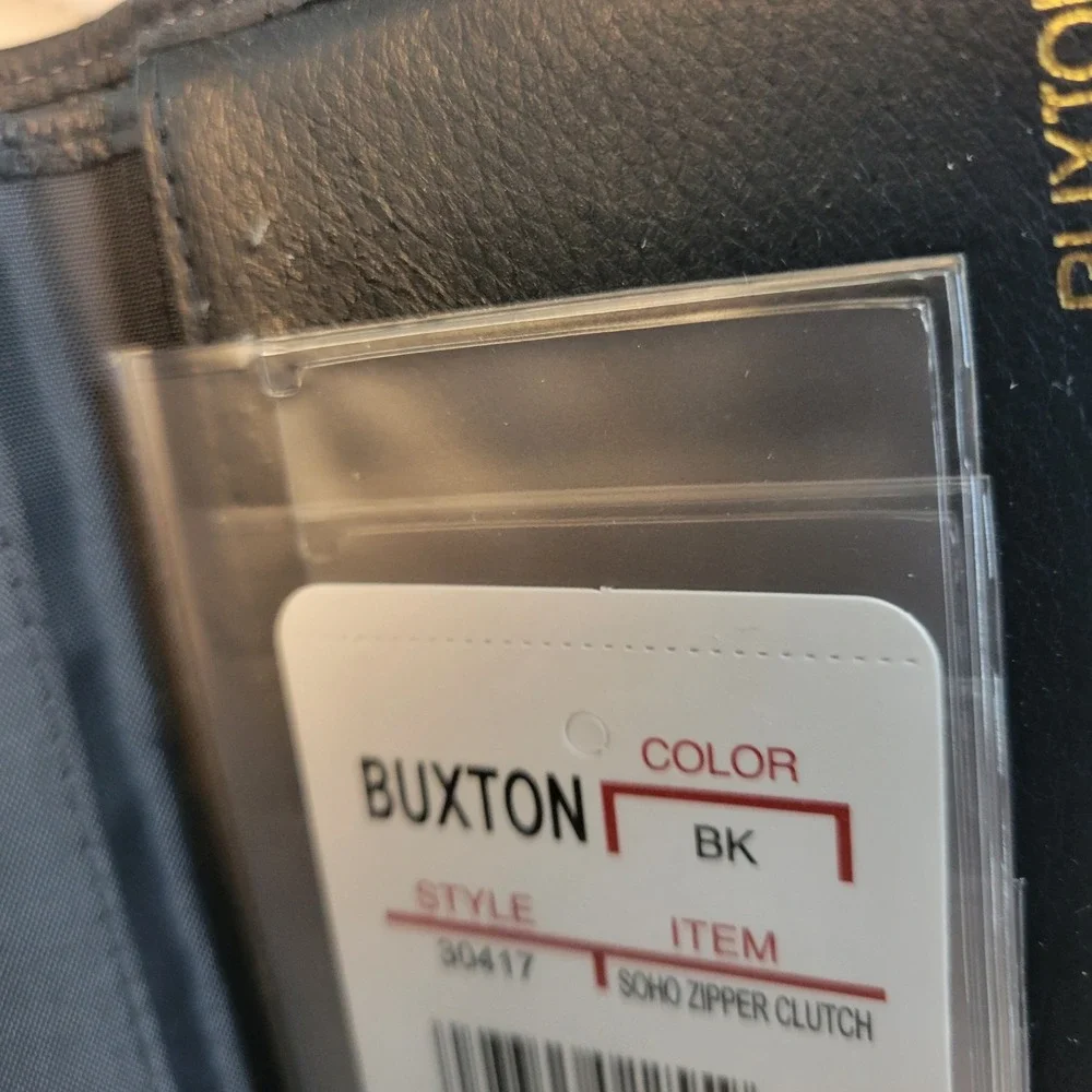 Buxton black leather